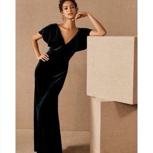 Emerald Velvet Jenny Yoo Bridesmaid Dress